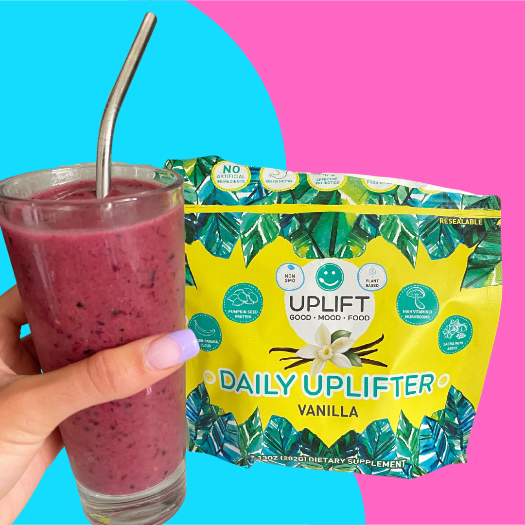 Uplift Food - Daily Uplifter - Gut Happy Vanilla - Prebiotic Fiber +  Probiotic Mood Powder – UpliftFood