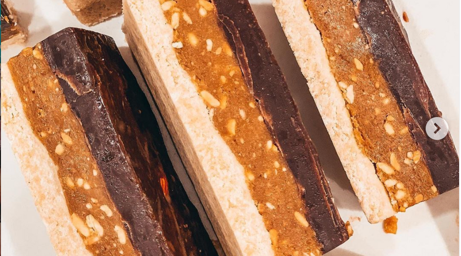 Prebiotic Fiber Peanut Butter Chocolate Shortbread Bars