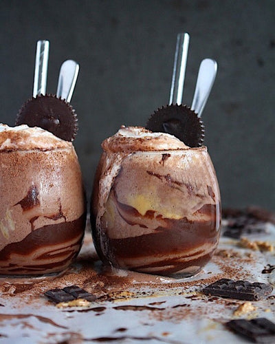 Prebiotic Fiber Salted Dark Chocolate Almond Butter Shake!
