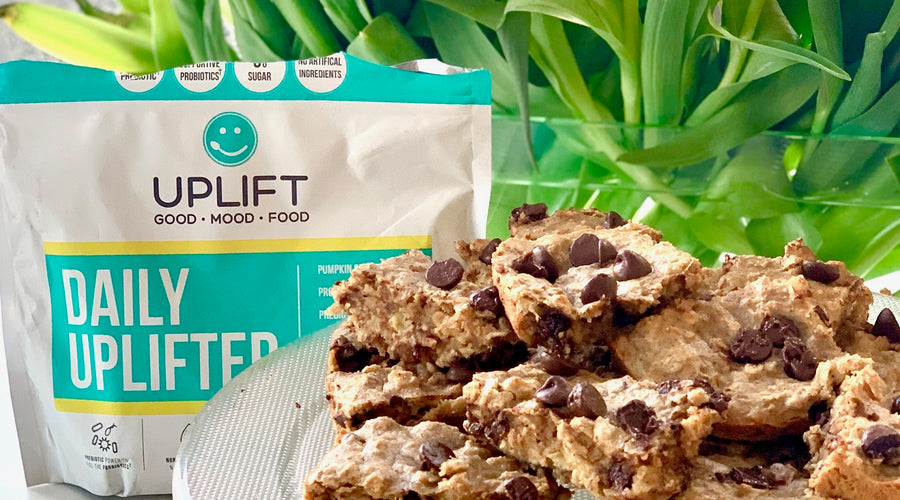 Prebiotic-Fiber Peanut Butter-Banana-Chocolate Chip Oatmeal Bars!