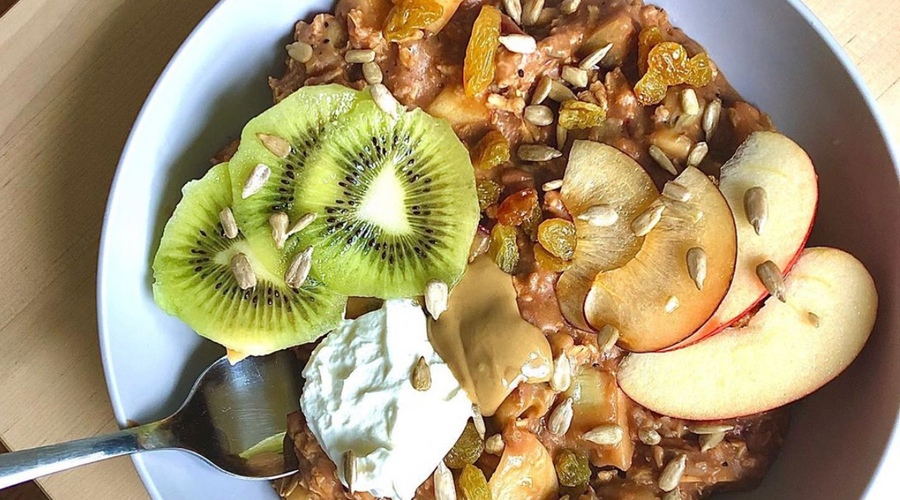 Prebiotic Fiber Chocolate Vanilla Protein Oatmeal