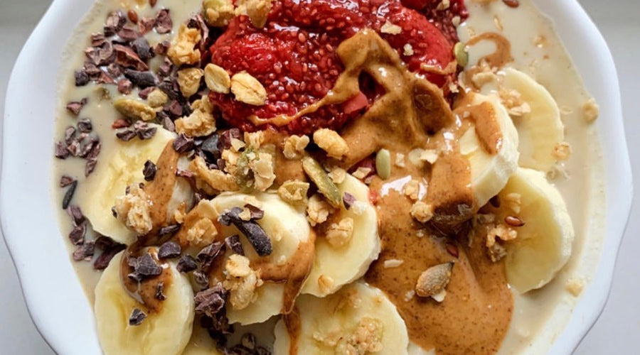 Almond Butter Jam Prebiotic-Fiber Overnight Oats