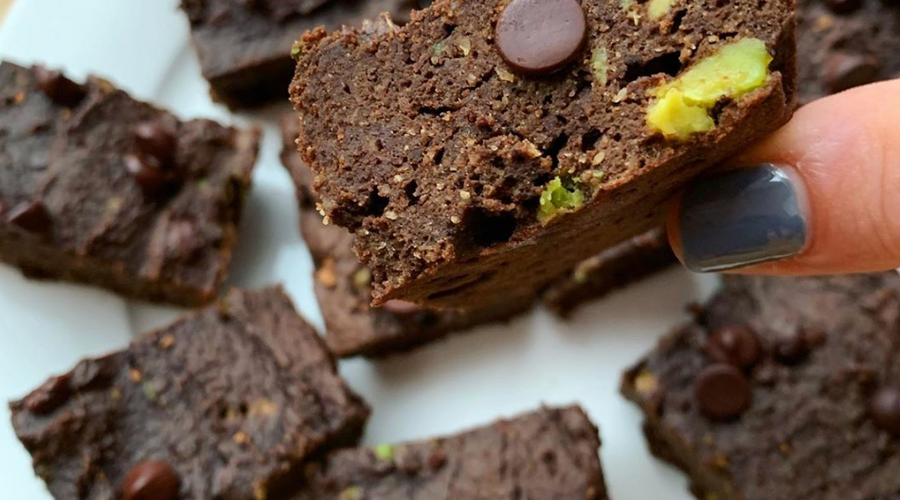 Prebiotic Fiber Rich Chocolate Chip Avocado Brownies