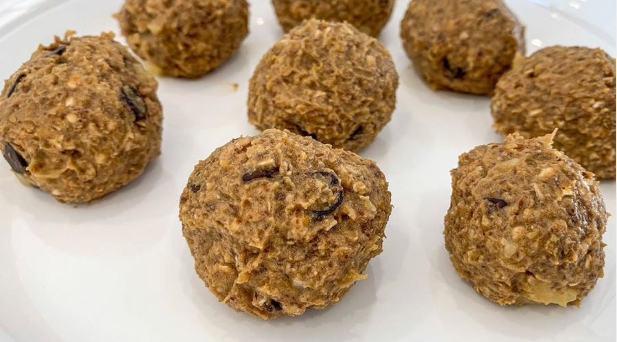 Prebiotic Fiber Peanut Butter Banana Chip Energy Bites