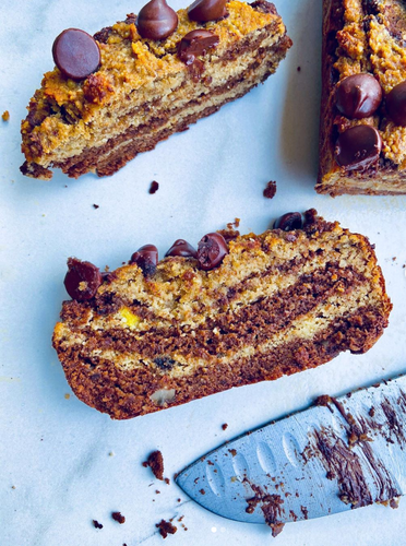 Prebiotic Fiber Marbled Gluten Free Banana Bread