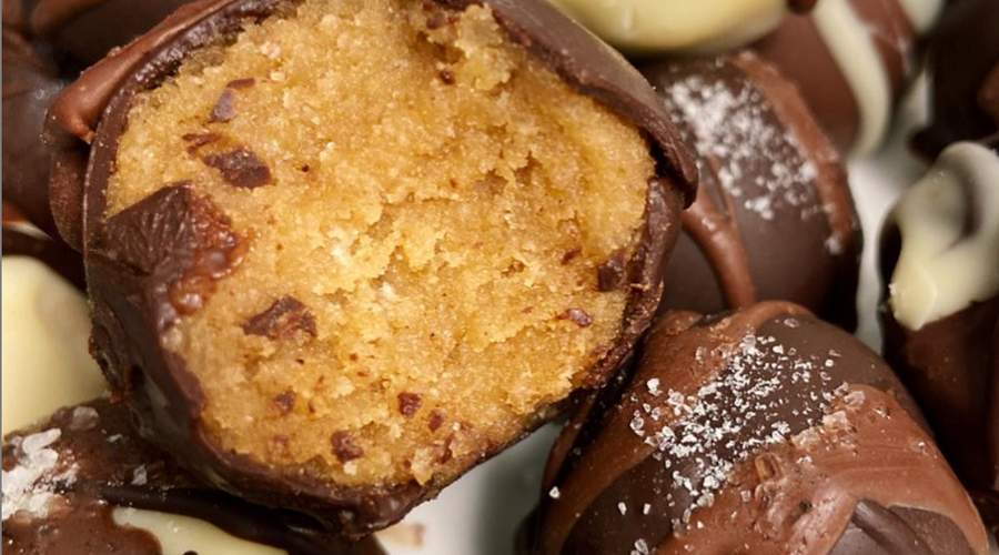 Prebiotic Fiber Rich Peanut Butter Maple Truffles