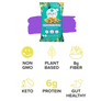 Prebiotic and Probiotic Supplement Snack Puffs with fiber for gut and digestive health