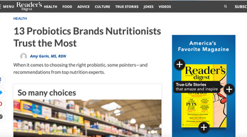 Nutrition Experts Most Trusted Probiotic Brands - Uplift Food Readers Digest Feature