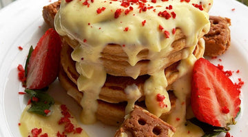 Strawberries and Creme Prebiotic Protein Pancakes