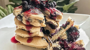 Prebiotic-Fiber Blueberry Pancakes!
