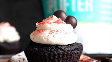 Gut Happy Valentine's Day Prebiotic-Fiber Brownie Cupcakes!