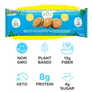 Cookie and Bites Sample Pack Sunflower Almond and Peanut Butter Gut Happy Cookies and Peanut Butter Chocolate and Strawberry and creme bites and prebiotic puffs with prebiotic fiber and probiotics to support digestive health