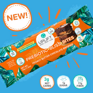 Bliss Bites Peanut Butter Chocolate with prebiotic fiber to support digestive health