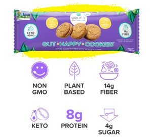 Cookie Sample Pack Sunflower Butter Gut Happy Cookies with prebiotic fiber and probiotics to support digestive health