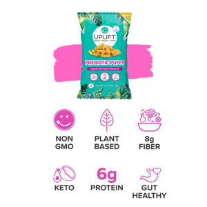 Prebiotic Puffs with Probiotics Supplement Psychobiotic Snack for Gut and Digestive Health