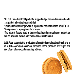 Gut Happy Cookies Prebiotic and Probiotic Fiber Supplement Snack for Digestive Health